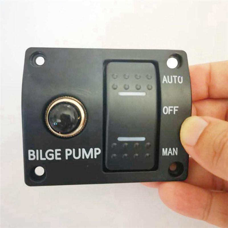 1 PCS Bilge Pump Control Switch Automatic Pump Marine Panel Switch 3-WAY Switch Panel For Bilge Pump