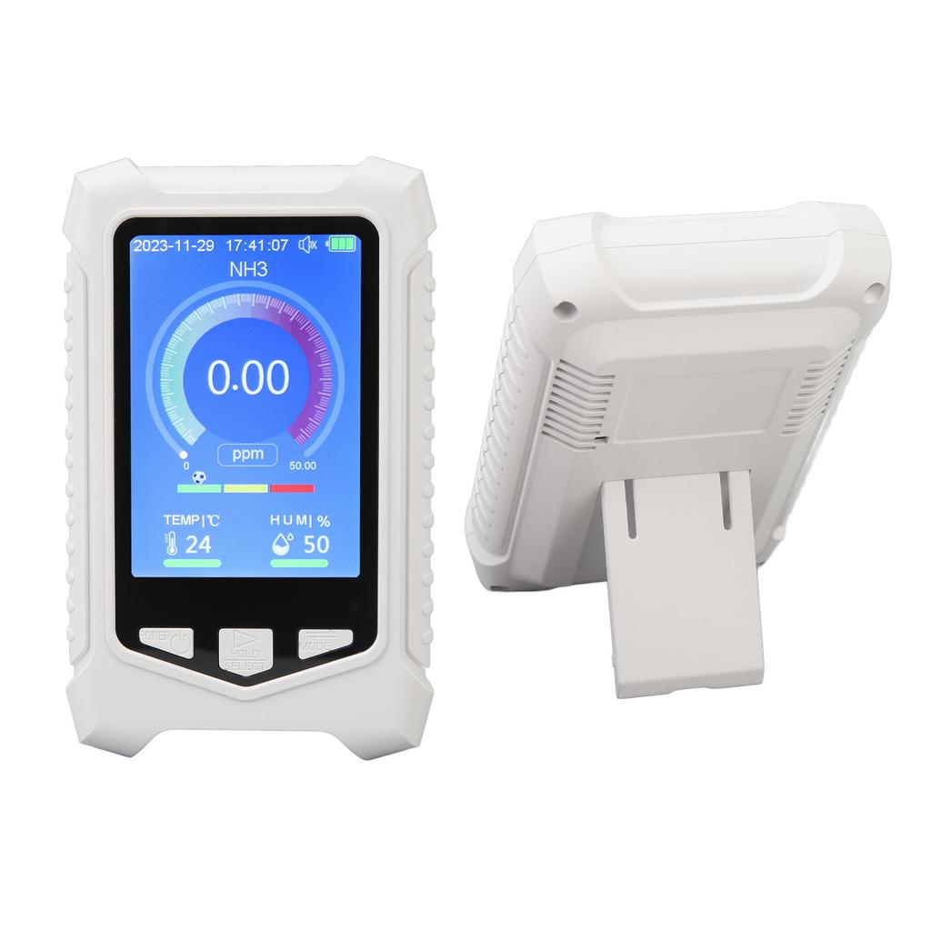 Измеритель NH3, портативный, точный, от 0 до 50 ppm, 3,5-дюймовый ЖК-дисплей, детектор газа NH3 для дома