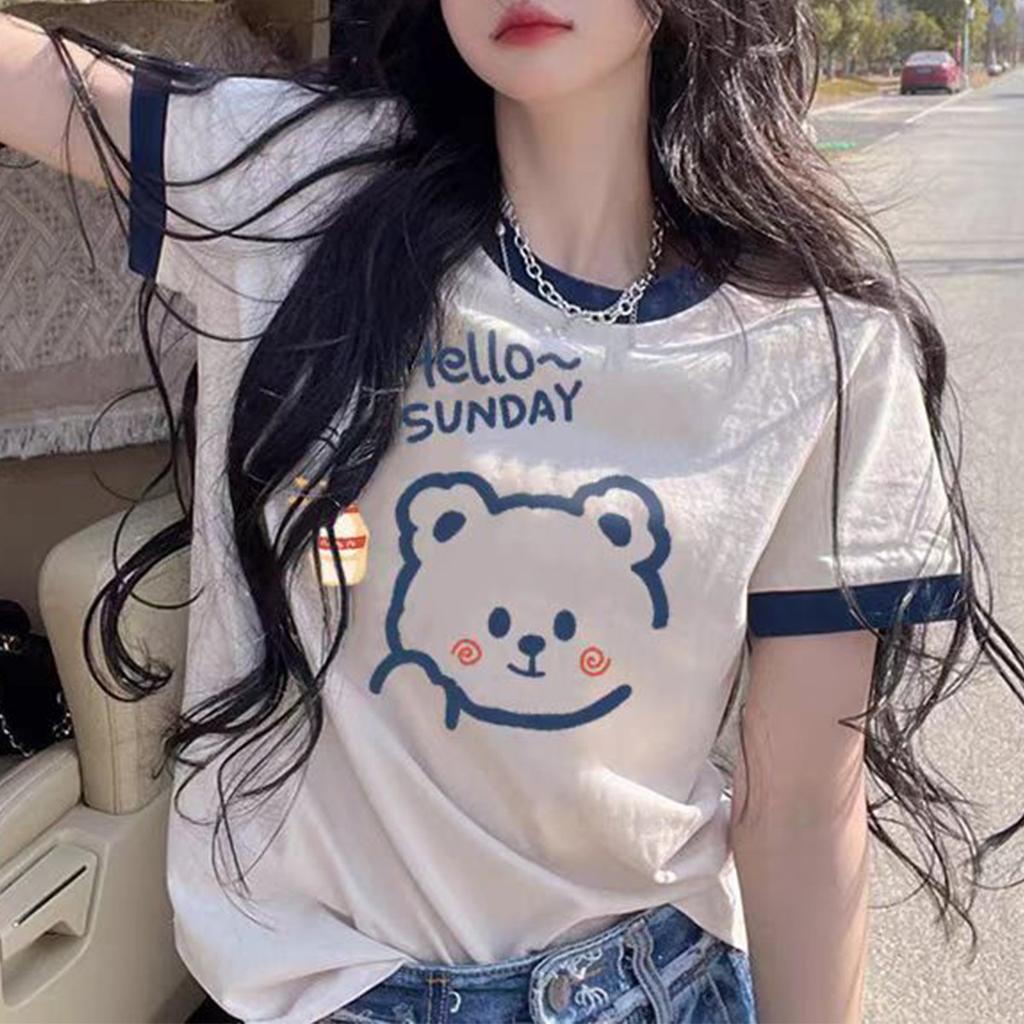 Cartoon Teddy Bear Short-Sleeved T-Shirt