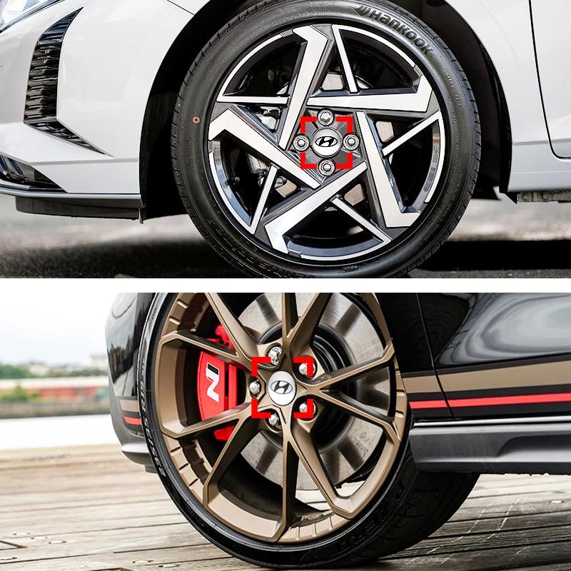 Логотип Hyundai 56 мм 60 мм 65 мм Наклейки на центральные колпачки ступицы колеса автомобиля Алюминиевая наклейка для Tucson Accent Elantra Santa Sonata I20 I30 ix25