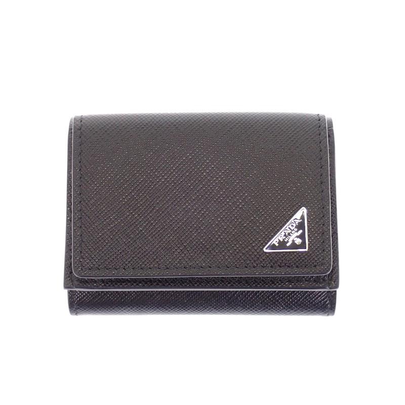 PRADA  2MH021_QHH_F0002 Tri-fold wallet black Safiano mens