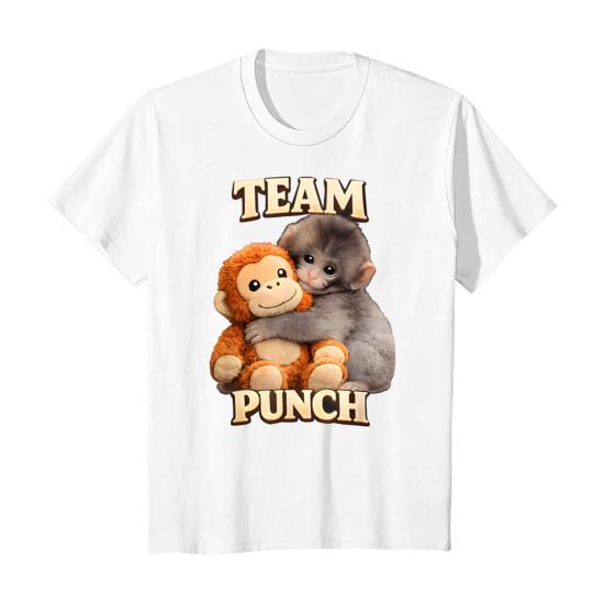 Футболка Monkey Team Punch с круглым вырезом и коротким рукавом, свободного кроя, с изображением милых макак и орангутанов, летняя футболка для мужчин, подростков, уличная одежда
