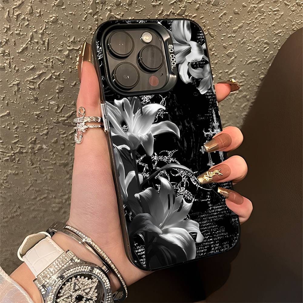 Кибер-Сигил Крест Готический Чехол для Телефона для iPhone 15,16,12,14,13,17,11,E,Pro,Max,Plus,Air,Mini Черный ТПУ Чехол