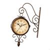 Face Wall Clock for Indoor Outdoor Use, Non Ticking Round Design Hallway And Garden
