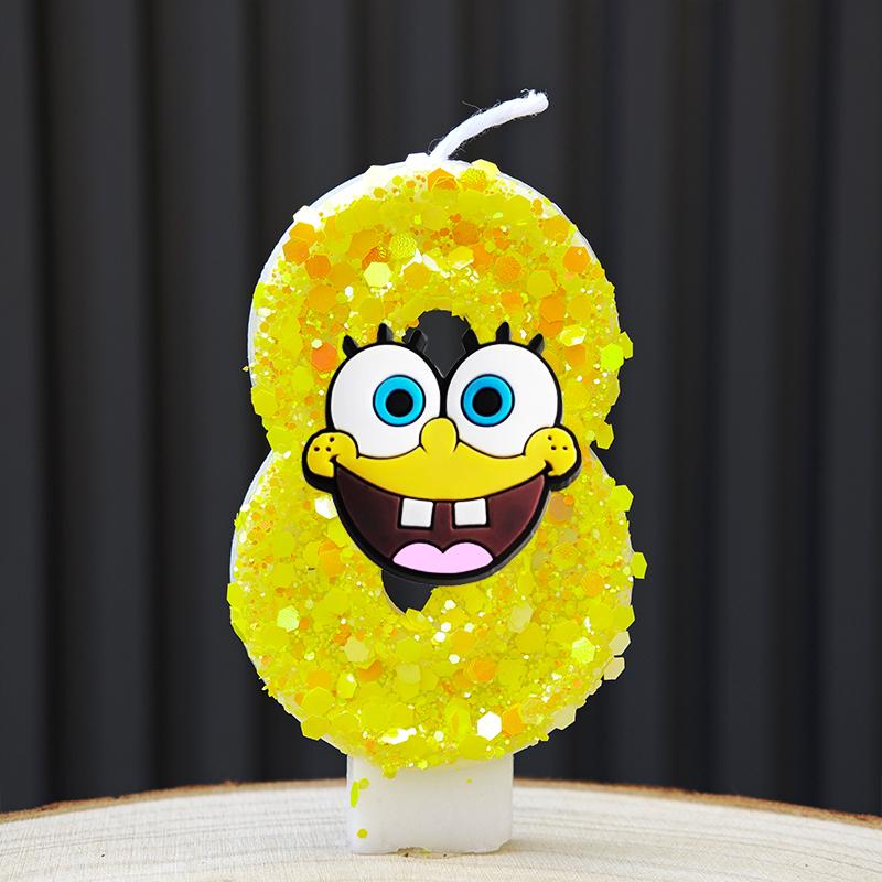 Cute Candle Anime Number 0-9 Kids Birthday Cake Decoration Supplies Cute Cartoon Party Accessories Supplies