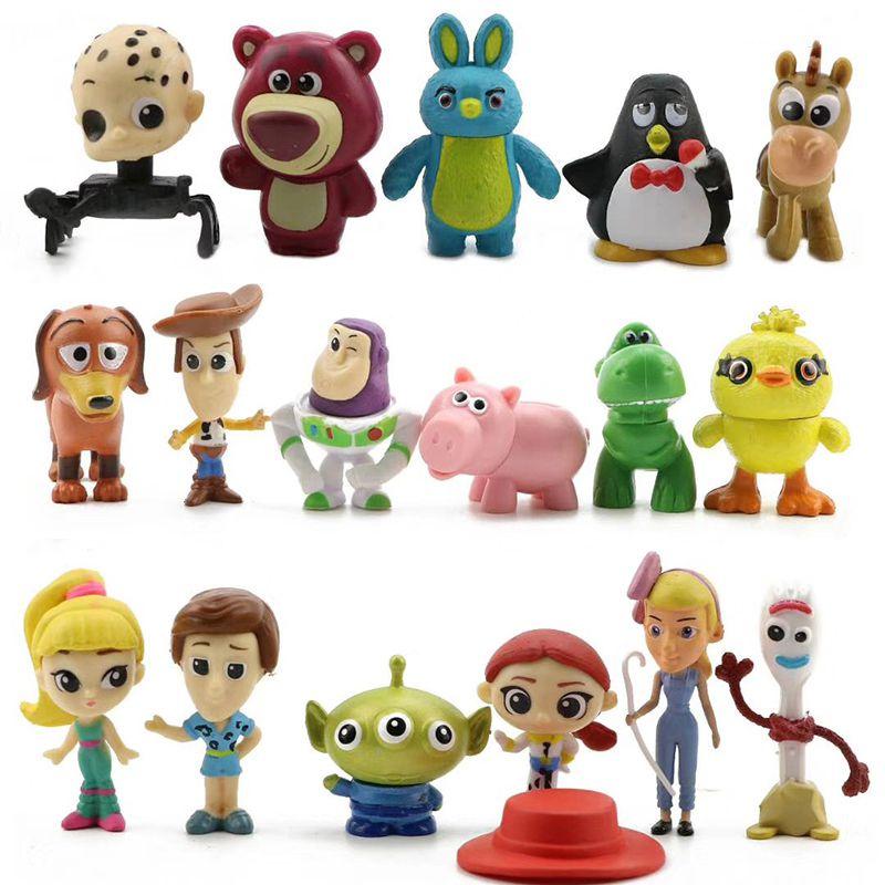 Toy Story 4 Fan-favorite Characters Mini Figures Set Of 17 For Decoration And Play