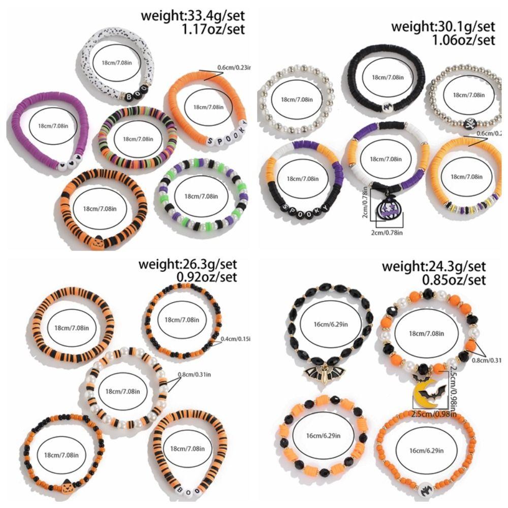 Браслеты на Хэллоуин с летучими мышами, браслет с бусинами-буквами, простой браслет с подвеской-тыквой, для вечеринки девочек