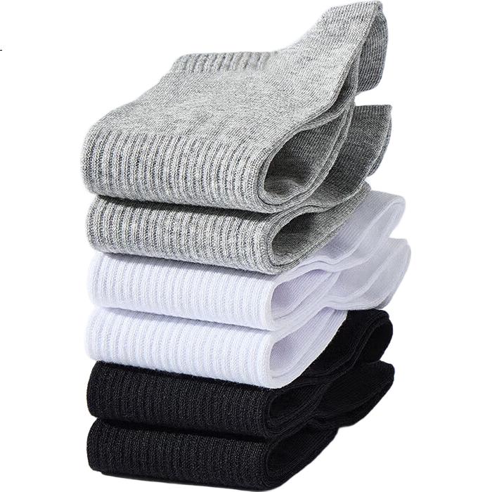 LangSha Socks for Men, Summer, 100% Pure Cotton, Comfortable And Breathable, 10A Antibacterial Short Socks, Thin Boat Socks, 6 Pairs Gift Box Set