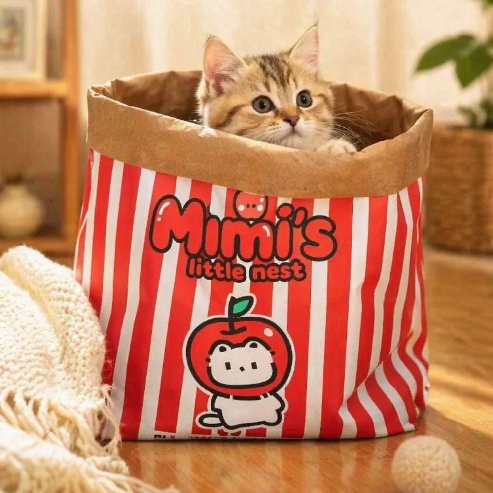 Hide-and-seek Kraft Paper Tunnel Decompression Cat and Dog Kraft Paper Bag Kraft Paper Cat Toy
