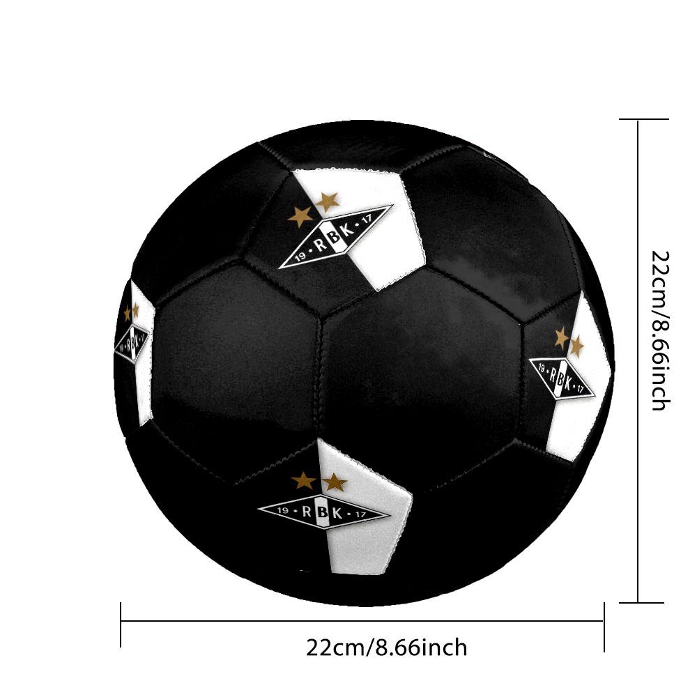 1PC Rosenborg Ballklub logo size 5 soccer ball PrahaIndoor Soccer Ball Colorful All Ages Machine Stitched PVC Competition Ready Durable High-Bounce