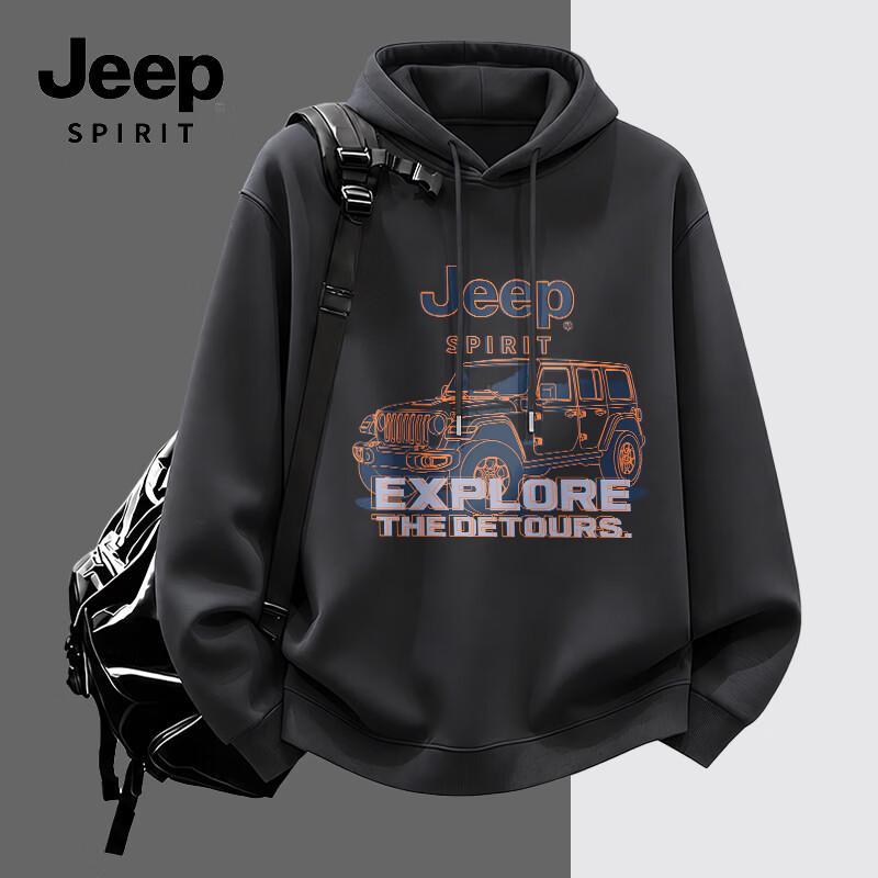 Мужская классическая толстовка с капюшоном свободного кроя JEEP SPIRIT