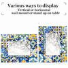 Troditional Spanish Tile Pattern 4x6 Picture Frame, Display Photos 3.5x5.5 without Mat, Elegant Picture Frames Collage Wall Home Gallery Decor