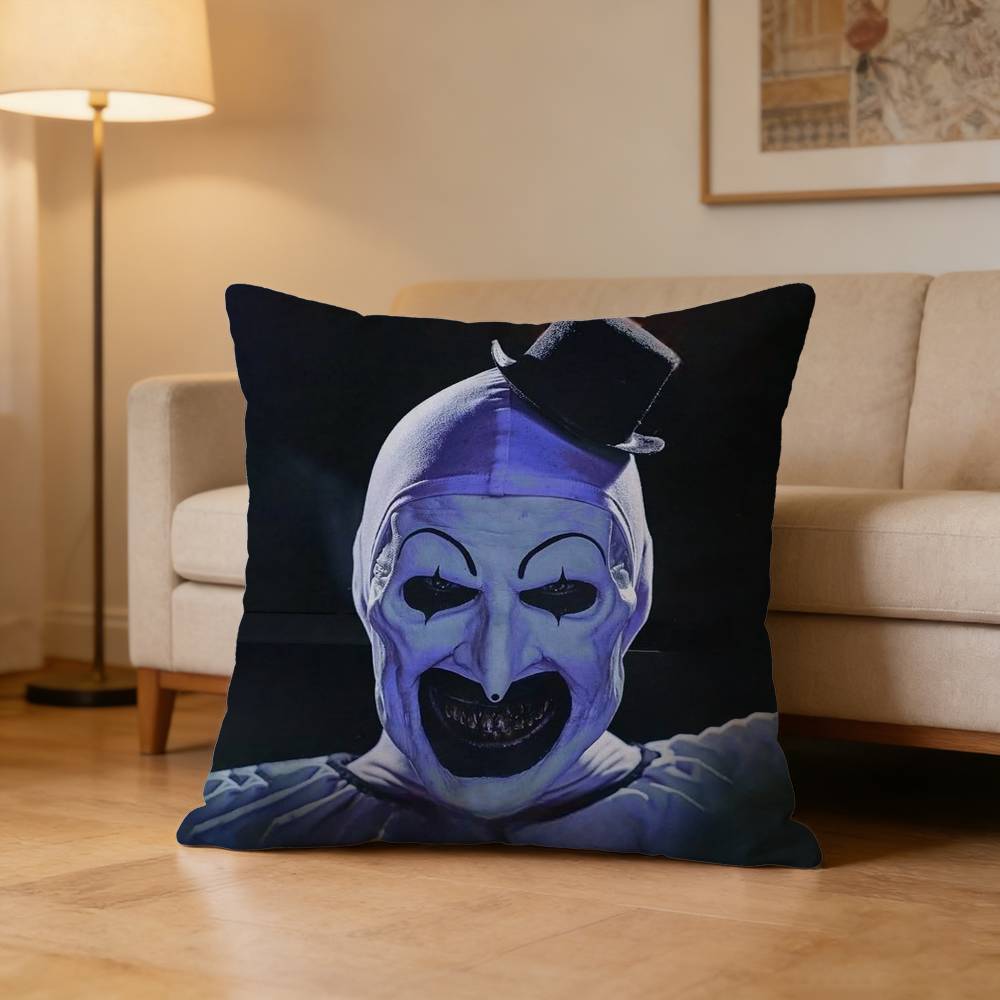 Horror Movie Terrifiers Pillow Case Pattern Printed Pillowcase For Living Room Sofa Cushion Cover