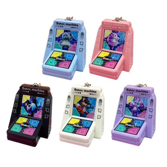 Мини-аркадный танцевальный автомат с брелоком и музыкальной реакцией, портативная игровая консоль для детей и взрослых, работающая от батареек, танцевальный игровой автомат, брелок, игрушка
