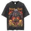 New Attack on Titan High Quality TShirt Men and Women Cotton Vintage Washed Print Retro Streetwear Sports Fitness Tops