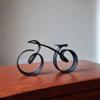 Bicycle Sculpture Bike Statue Wire Framed Gift Art Black Ornament Acrylic Figurine for Bedroom