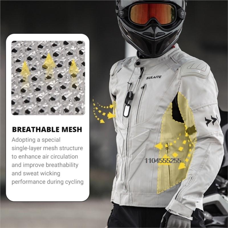 Summer Motorcycle Jacket Built In CE Protective Gear Riding Jacket Breathable Motorbike Motocross Jacket Riding Racing Suit