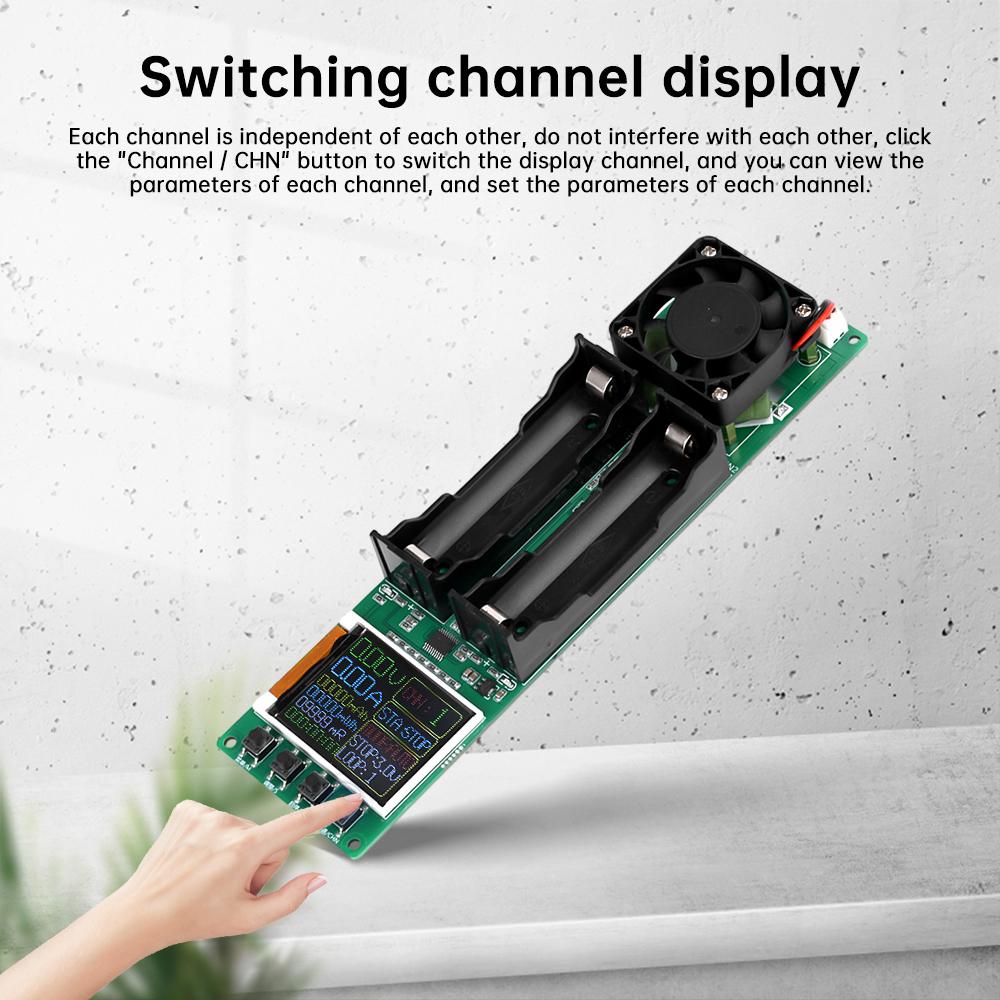 DC 5V 18650 Lithium Battery Capacity Tester Module 2-Channel Digital Battery Power Detector Module Type-C Interface
