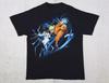 Vintage 2002 Teen Jumping Naruto Giant Thunder Print Anime T-Shirt Summer New Men's and Women's Anime Streetwear