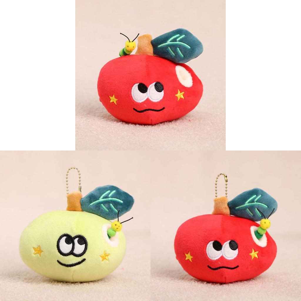 Cute Fruit Plush Doll With Short Pile Fabric For Bag Decor And Gifts