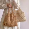 Fashion Crochet Tote Bag for Women Summer Beach Handbag Large Capacity Hollow Out Knitted Bags Bohemian Woven Shoulder Bag ARI
