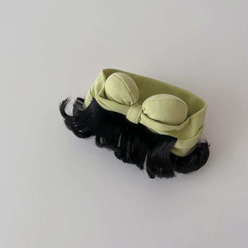 Модный милый детский парик для волос, повязка на голову для детей, бант для девочек, повязка на голову для новорожденных, парик для малышей, шапка, накладка для волос, головной убор для косплея