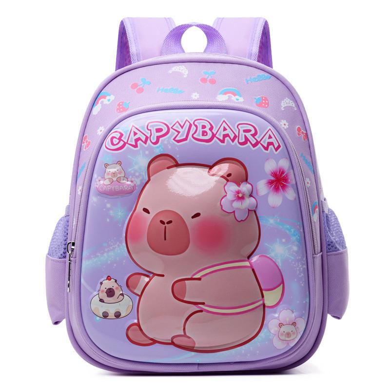 Stylish Capybara Backpack For Preschoolers With Light Weight Design And Colorful Nylon Fabric For Everyday Use