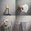 Durable Gold Towel Holder Self-adhesive No Drilling Bathroom Hook Stainless Steel Bathroom Organizer Kitchen Storage Rack