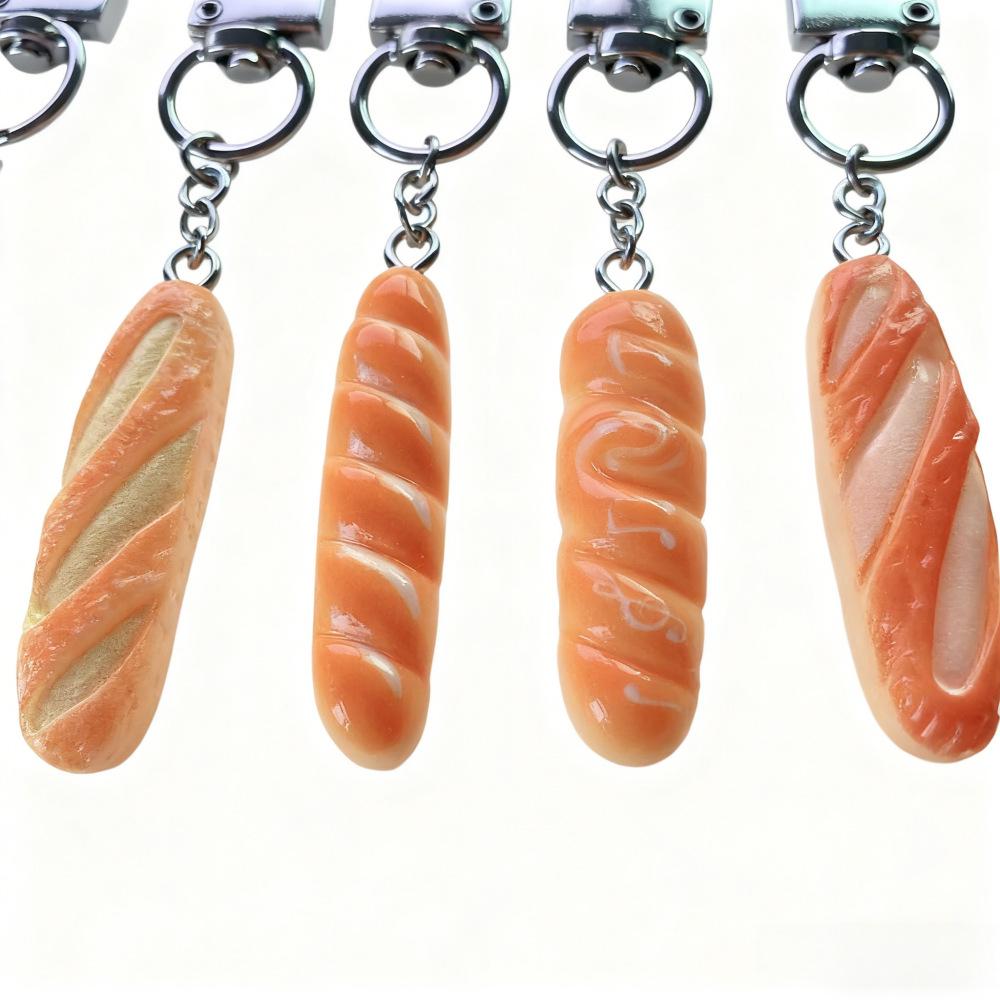 Забавный брелок в корейском стиле: Креативный кулон-багет и крендель для студентов