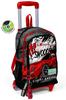 Школьный рюкзак Coral High Kids, черный, красный, с рисунком автомобиля в стиле аниме, с тремя отделениями и шваброй 23947
