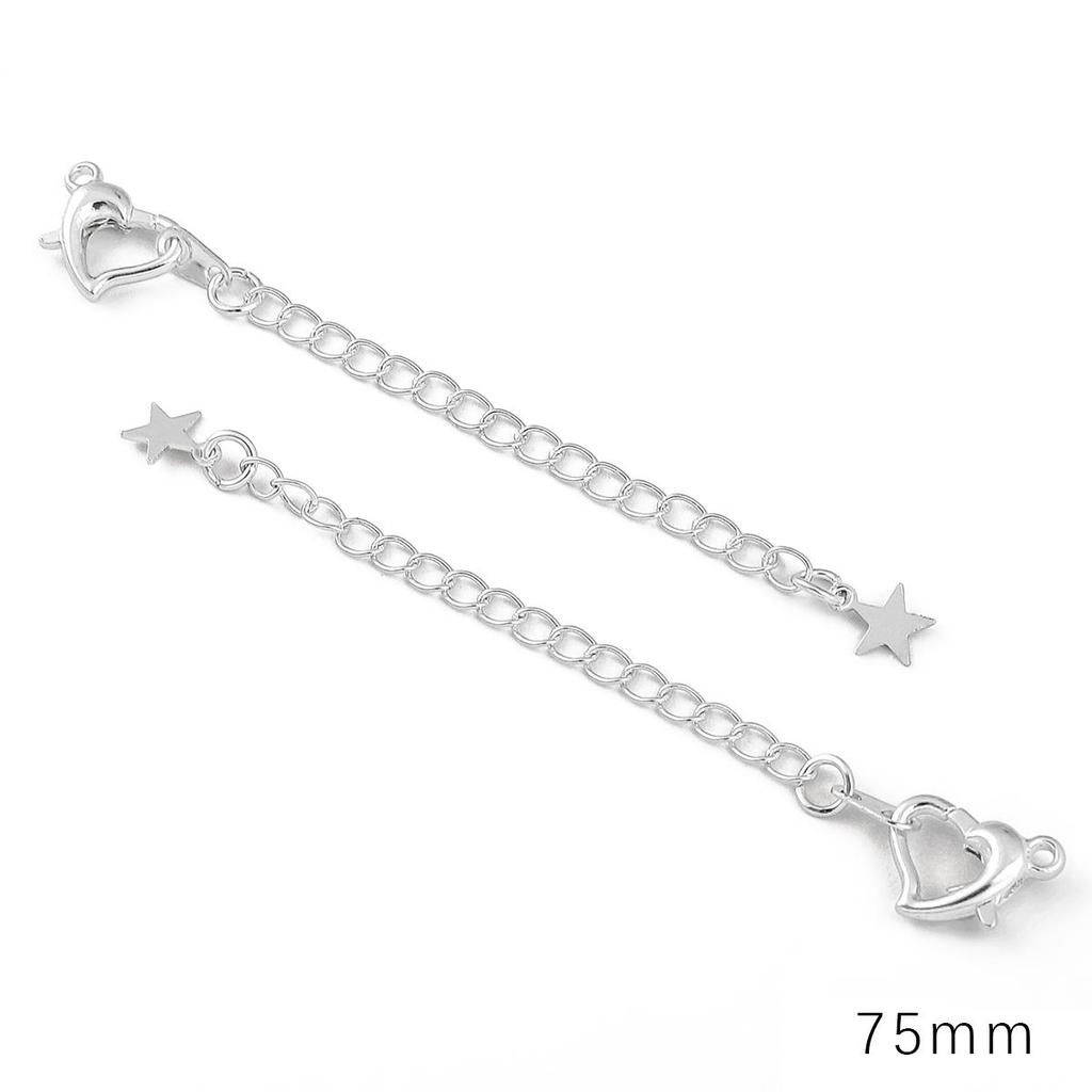 Copper Clad Iron Peach Heart Buckle Tail Chain For DIY Jewelry Making Craft Accessories