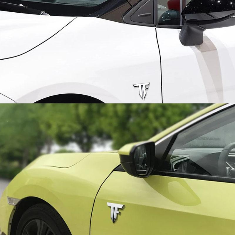 3D Стайлинг автомобиля Логотип TF для спортивных гонок мотоцикла Боковое крыло автомобиля Название багажника Наклейка Эмблема Значок Стикер