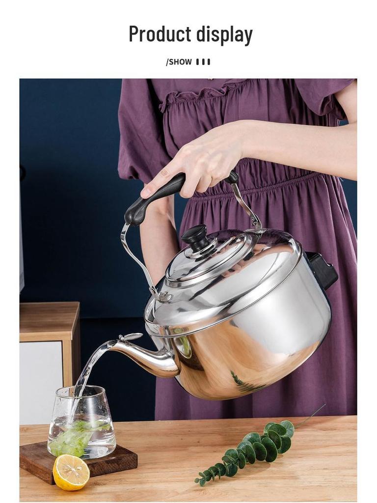 Электрический чайник из нержавеющей стали большой емкости - Быстрое кипячение для коммерческого и домашнего использования