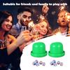 2 Sets Dice Cup with Base 10 Dot Dice Heavy Duty Manual Shaker Cup Adults Family Night Bar Party Gambling Drinking Board Game Casino Equipment