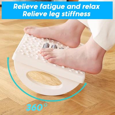 Портативная подставка для ног, подставка для ног под стол, эргономичная подставка для ног с поворотом на 180 градусов, массажными роликами, подставка для ног для дома и офиса