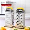9-Inch Stainless Steel Multifunctional Grater & Slicer - 4-Sided Vertical Vegetable Cutter, Melon Peeler, Cheese & Ginger Grater