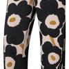 (WMNS) adidas MARIMEKKO Floral Print Straight-Leg Casual Pants Asia Sizing 'Black Beige' Women's H57322