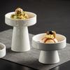 Ceramic Short-Foot Fruit & Dessert Plate Set