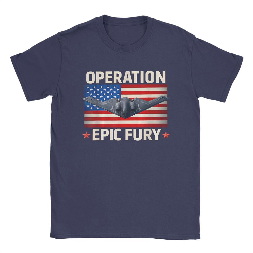 Vintage Operation Epic Fury TShirts Unisex Crew Neck 100 Cotton T Shirts Short Sleeve Tees Graphic Clothing