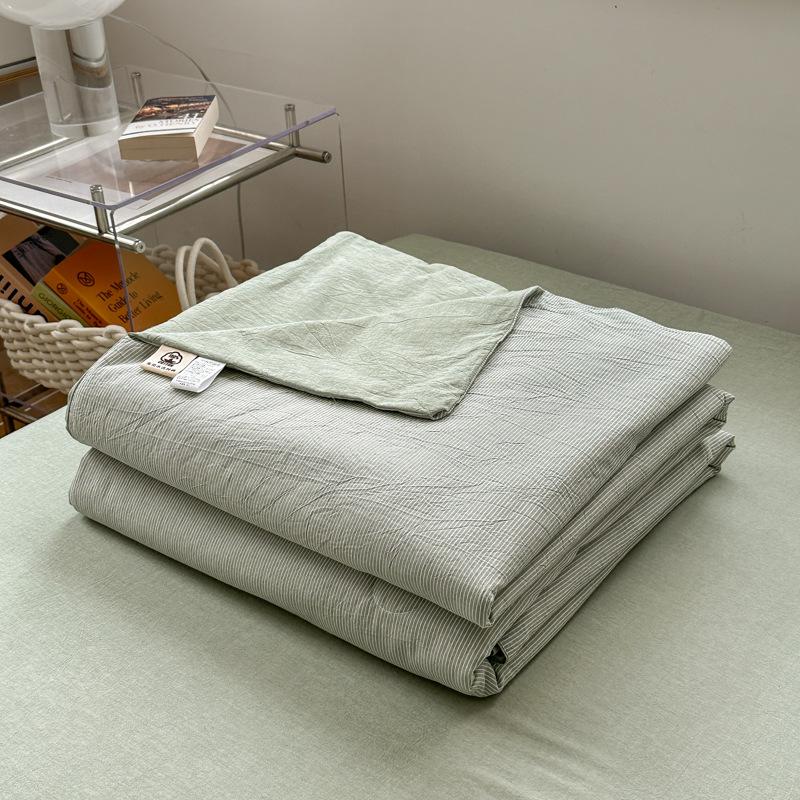 Летнее одеяло из чистого хлопка, без принта, мытое хлопковое одеяло с кондиционером и соевым волокном