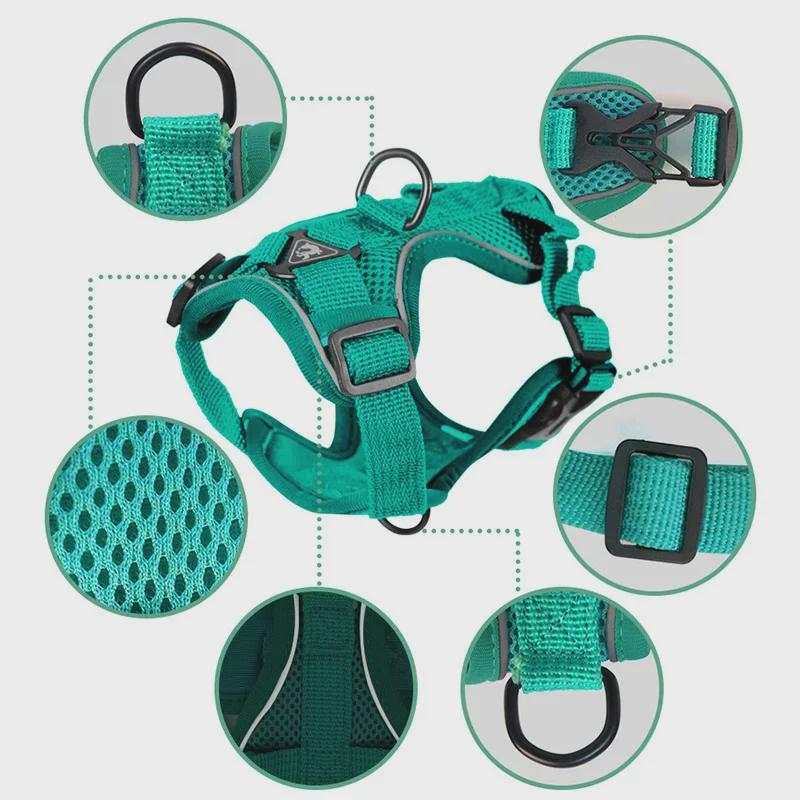 Светоотражающая дышащая шлейка для кошек и собак