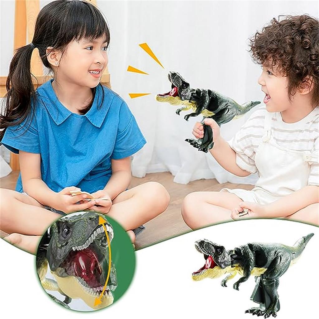 Model Pressing Dinosaur Toys With Swing Head And Tail Movements Simulated Dinosaur Toys Easy To Operate Kids Gift With Music And Lighting
