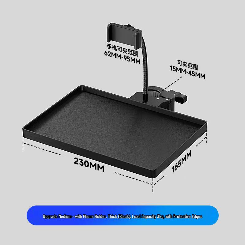Universal Mobile Sound Card Floor Stand with Microphone Mount and Storage Tray