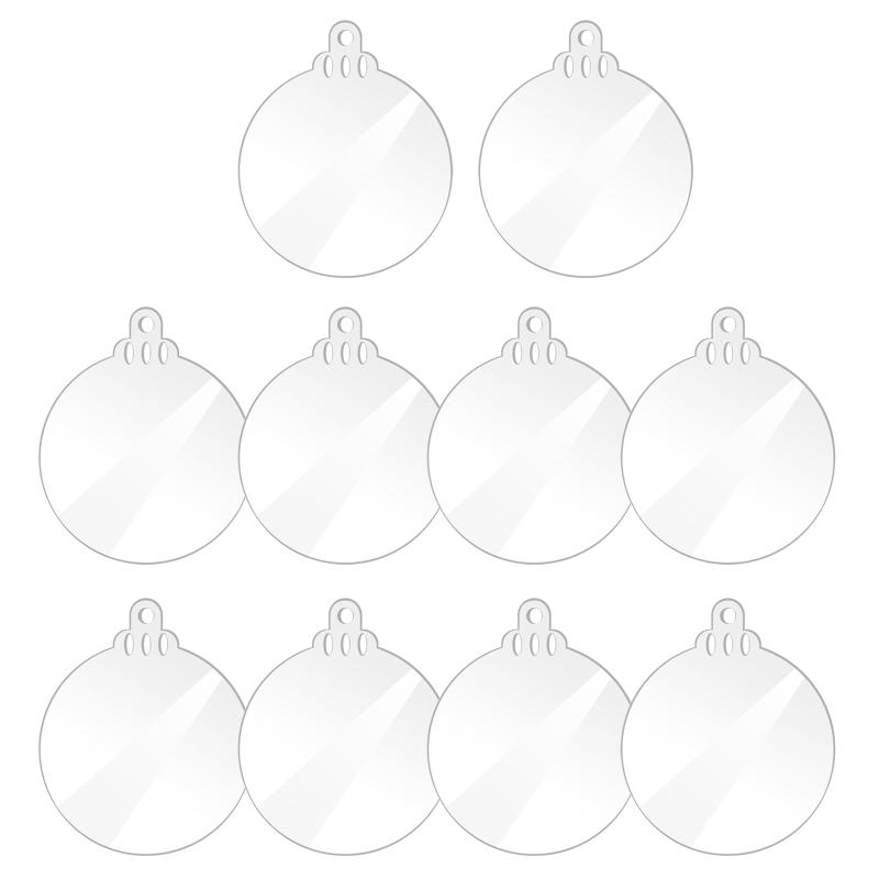 10 шт. новинка рождественские бирки акриловые чистые листы самодельные поделки подвесные украшения безделушки для украшения рождественской елки