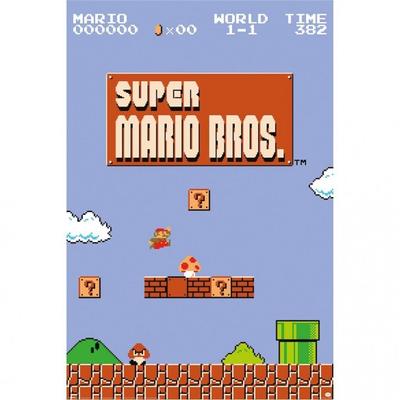 Плакат Super Mario Bros World 1-1