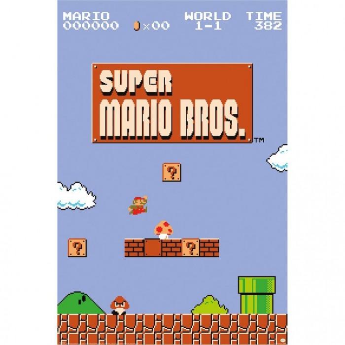 Плакат Super Mario Bros World 1-1