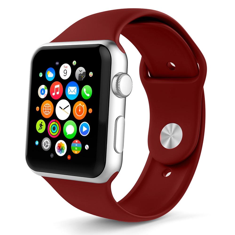 Силиконовый ремешок Apple для Apple Watch Series 1-9/SE, Классический спортивный ремешок