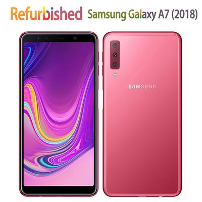 Восстановленный Samsung Galaxy A7 (2018) A750F Две SIM-карты Android 4 ГБ ОЗУ 128 ГБ ПЗУ С одной SIM-картой/Двумя SIM-картами