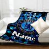 Custom Name Personalized football club F.C Print Blankets, Home Decor, Bedroom, Sofa, Camping, Couch, Gifts for Birthday Christmas