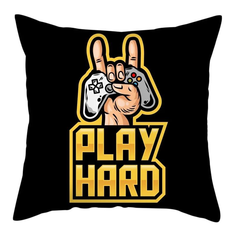 45x45cm Gaming Handle  Room  Player Decoration Pillowcase Comfortable Sofa Chair Car Cushion Cover Home Decor